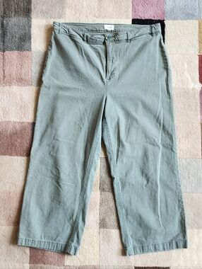 Old Navy Cropped Sage Chinos